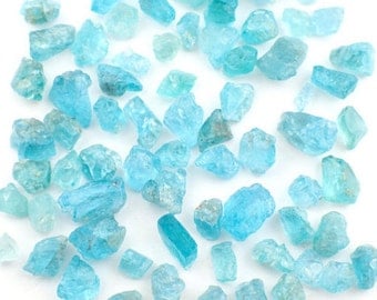 10gm Blue Apatite raw stones - 50ct / appx. 15-35pc / appx. 5-12mm - chosen at random stone rough crystal mineral natural