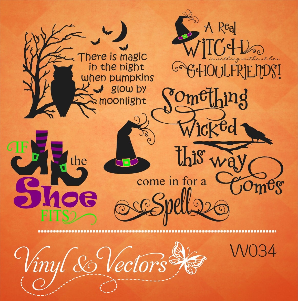 Download Halloween SVG vector Cutting File Vinyl Decals by VinylAndVectors