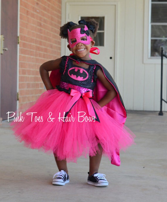 Pink Batgirl costume Bat girl tutu costume Batman costume dress