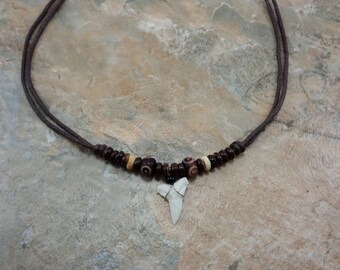 Real Shark Tooth Necklace - Tiger Shark Necklace - Shark Teeth Pendant