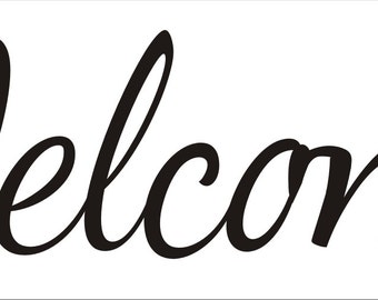 items similar to welcome sign stencil vertical or