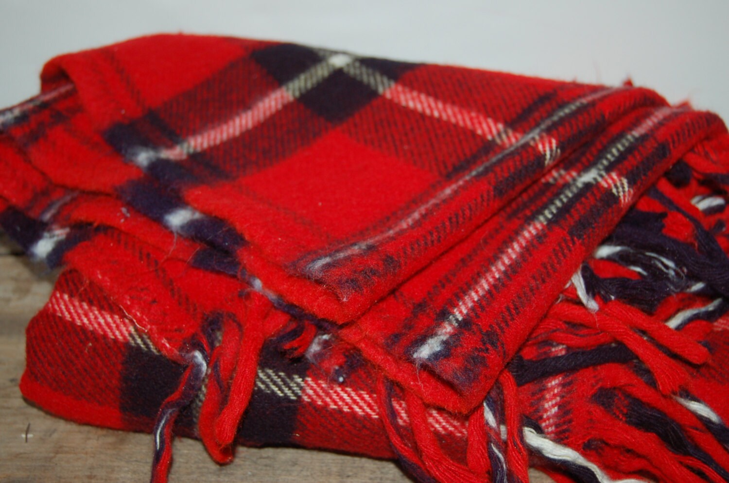 Vintage Blanket Faribo Blanket Acrylic Plaid Blanket Made