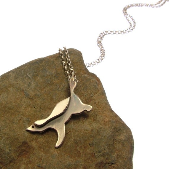Sterling Silver Honey Badger Necklace Animal Jewellery