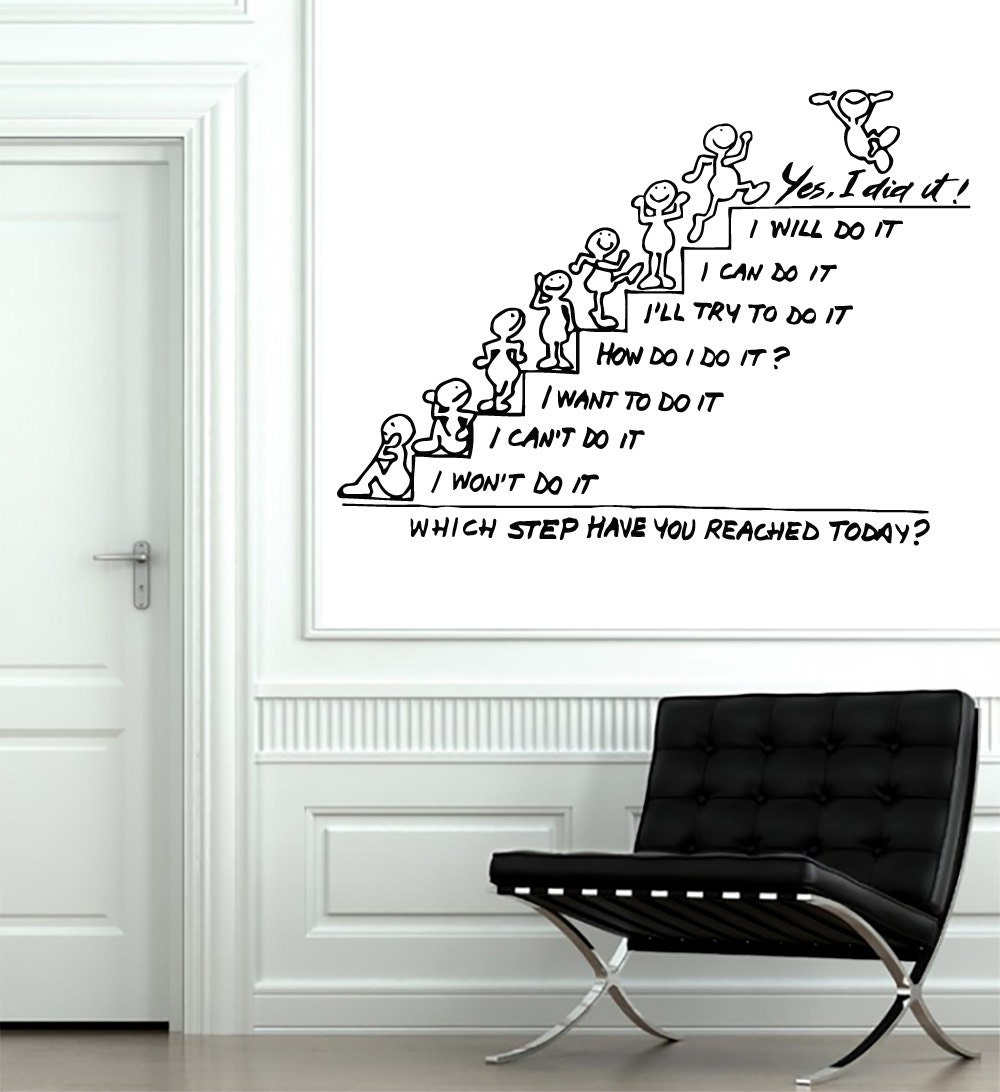 Wall Decals Quote Motivation Which Step Have You Reached Today