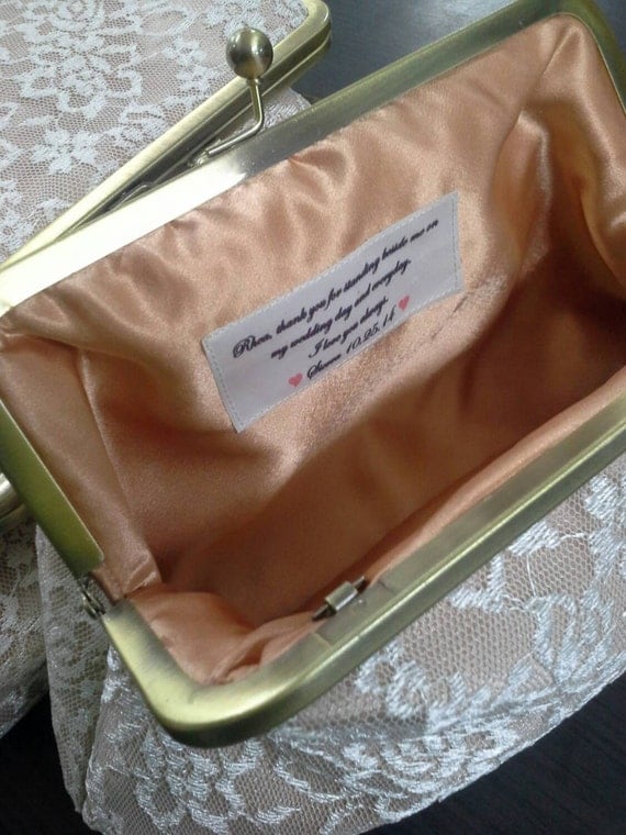 Custom personalized clutch label personalized bridesmaids
