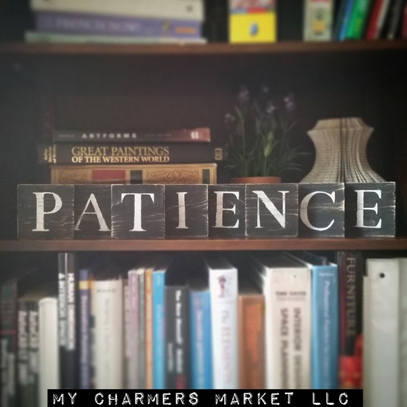 Items similar to Patience Sign, Patience Tile Letters, Patience Wall ...