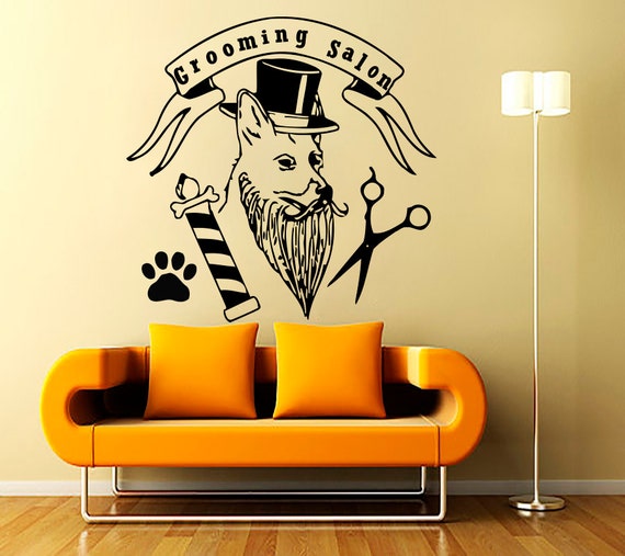 Wall Decals Grooming Salon Decal Vinyl Sticker Dog by CozyDecal