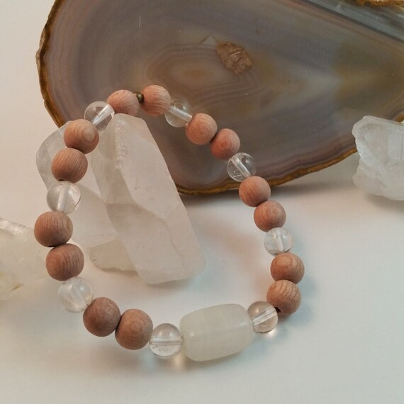 Clear Quartz with 1 rectangle Essential Oil diffuser by EO4Balance