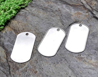 50pcs Stainless steel Dog Tags Discs Stamping Blanks Dog Tag Blanks Stamping Blanks Silver Tags Blank Dog Tags