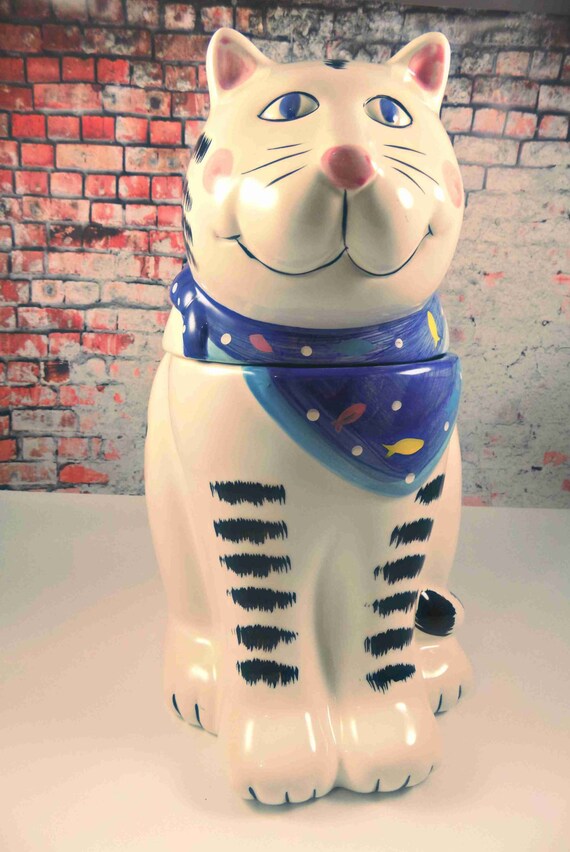 Coco Dowley Cat Cookie jar vintage cookie jar cat canister