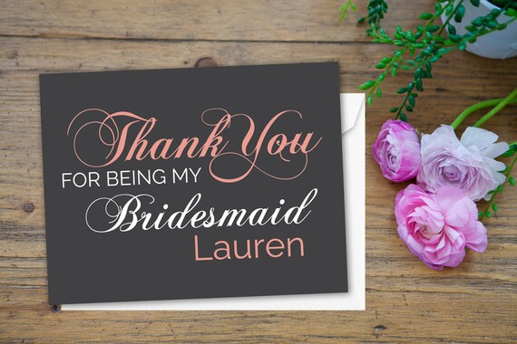 items similar to wedding thank you cards bridesmaids