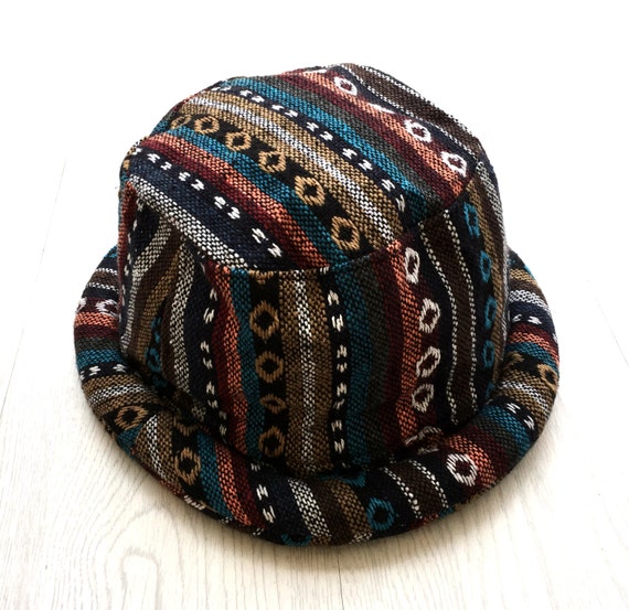 Hippie Men hat Pork pie rolled brim Hipster Style Boho