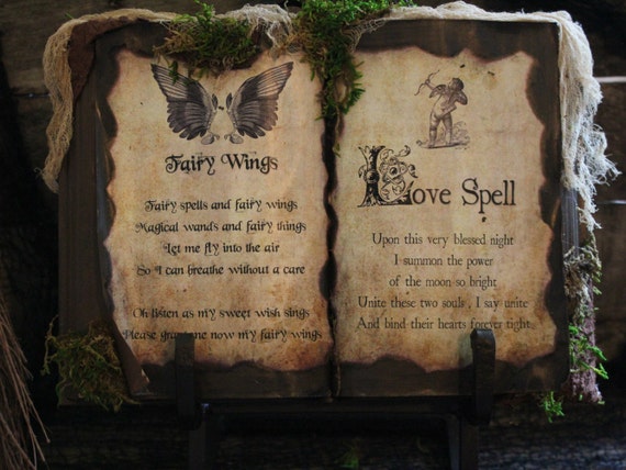 Halloween Spell Book Fairy Wings & Love Spell