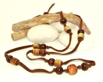 Long necklace rustic - Boho style