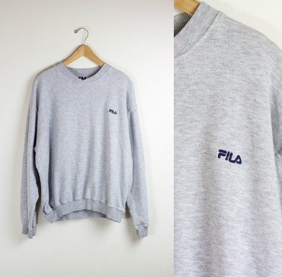 SWEATSHIRT FILA gris / pull fila / gris cavalier / brodé / 90