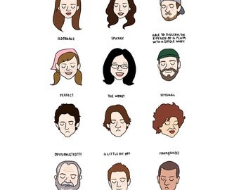 Gilmore Girls Mood Chart Print - Hand-Illustrated