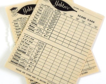 vintage yahtzee etsy