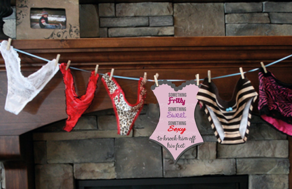 Bachelorette Sign Bridal shower sign Lingerie Clothes Line