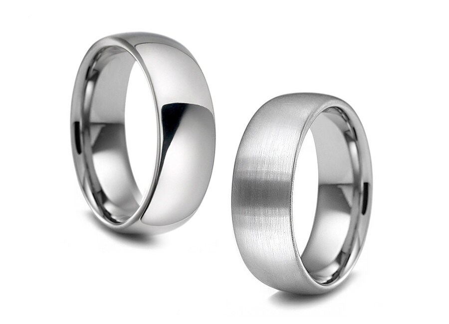 2mm 3mm 4mm 5mm 6mm Width Stainless Steel Wedding Band Comfort Fit Dome ...