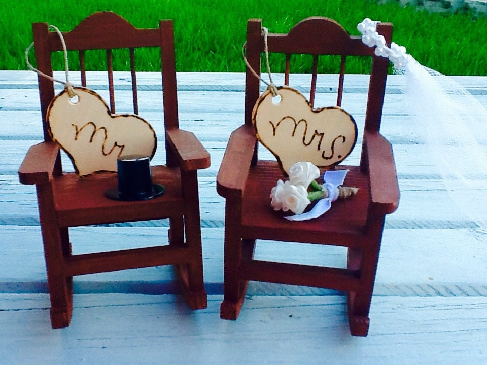Rocking chair Cake topper Bride and Groom cake
