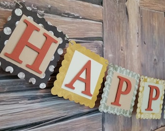 Happy Fall Banner, Fall Banner, Harvest Fall Banner, Happy Fall Sign, Fall Decoration, Happy Fall Decoration