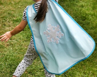 Personalised Snowflake Cape - Ice Queen Cape - Custom Frozen Cape - Superhero Cape - Frozen Costume - Princess Cape - Snow Queen Costume