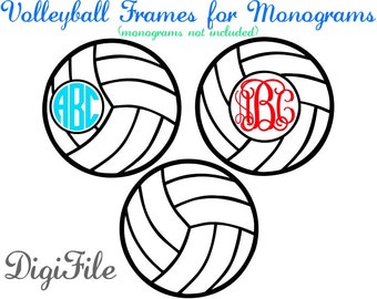 Download Volleyball monogram | Etsy