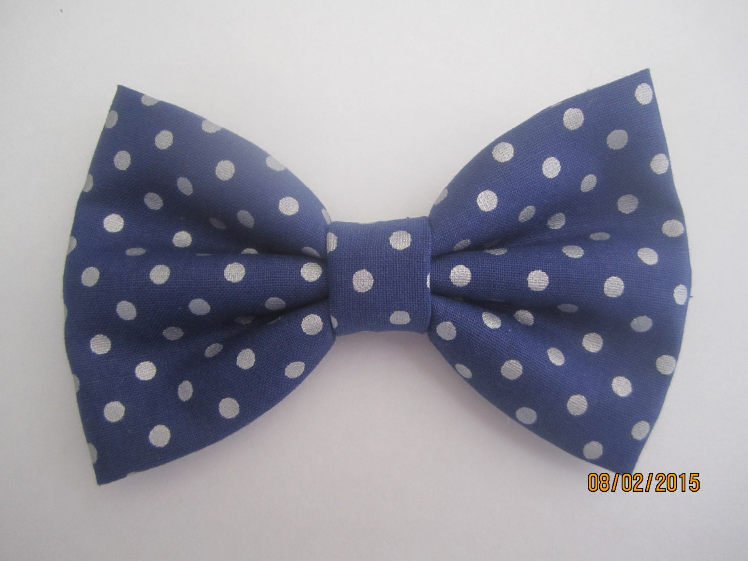 Navy blue polka dot bow tie Boy's navy blue poke a dot