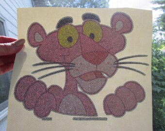 Pink Panther iron on decal,true vintage