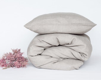 Eco linen duvet cover, queen size duvet cover, king size duvet cover, custom size.