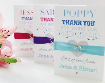 Personalised Bridesmaid 'Thank You' card