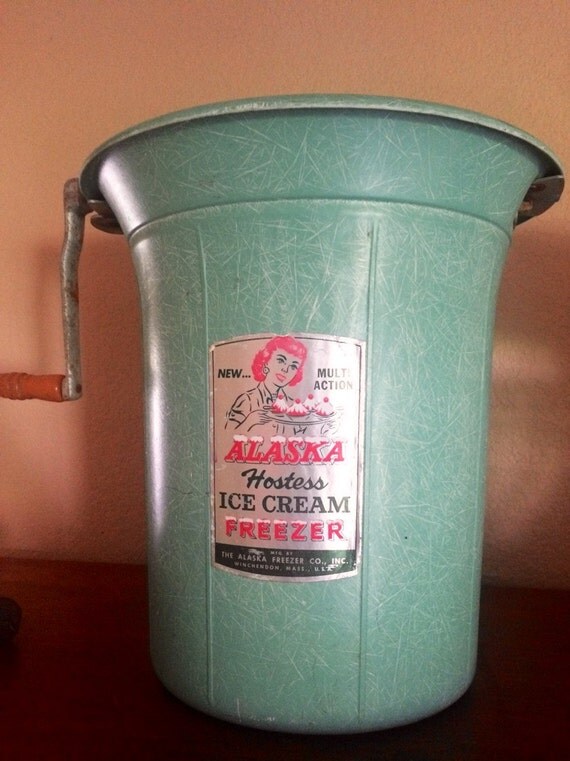 Hand Crank Ice Cream Churn by BuyBlackSheep on Etsy