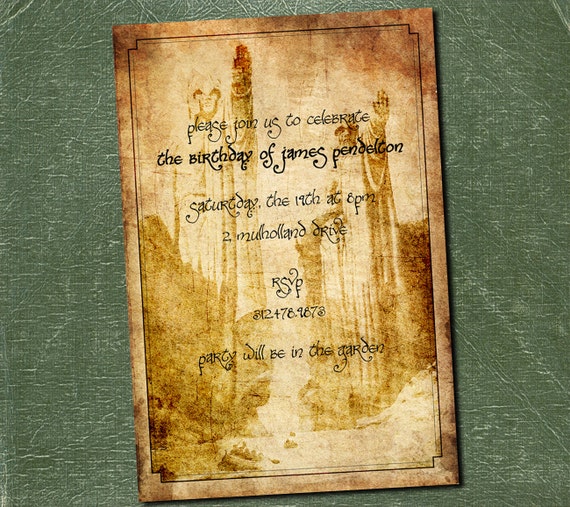 Lord Of The Rings Invitations 10