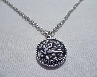 Virgo necklace,zodiac necklace,pendant,star sign,birthday,zodiac jewellery,gift,silver necklace,horoscope,gift