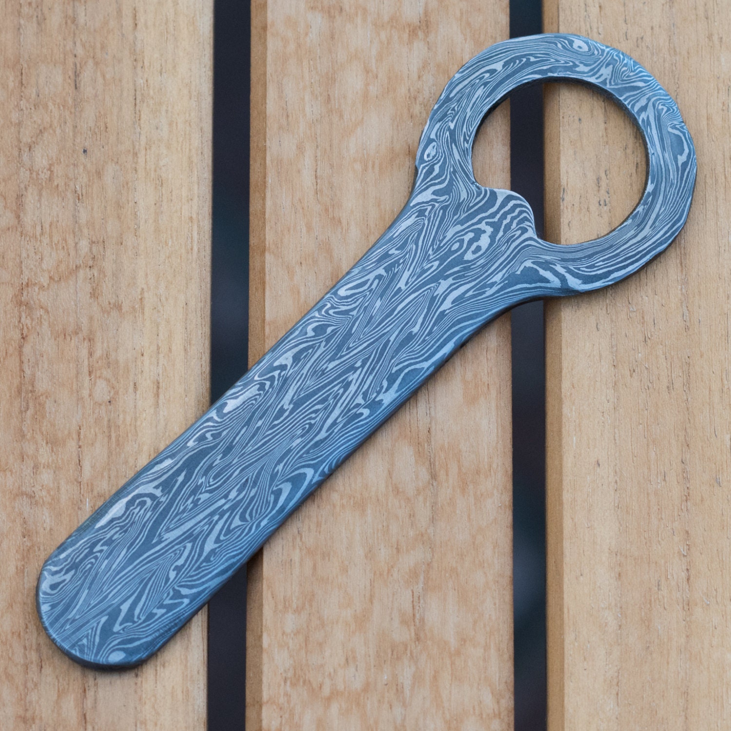 Hand Turkish Twist Damascus Bottle Opener