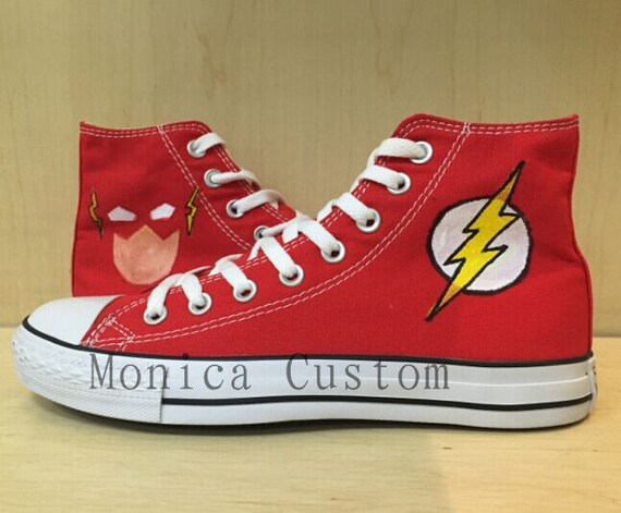 The Flash Custom Converse /Converse Sneakers/ by MonicaCustomShop