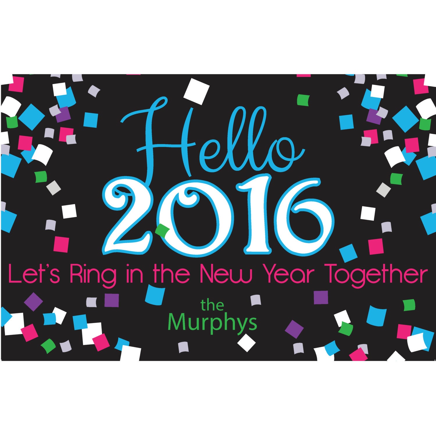 New Year&#039;s Eve Door Sign. New Year Holiday. 2016.