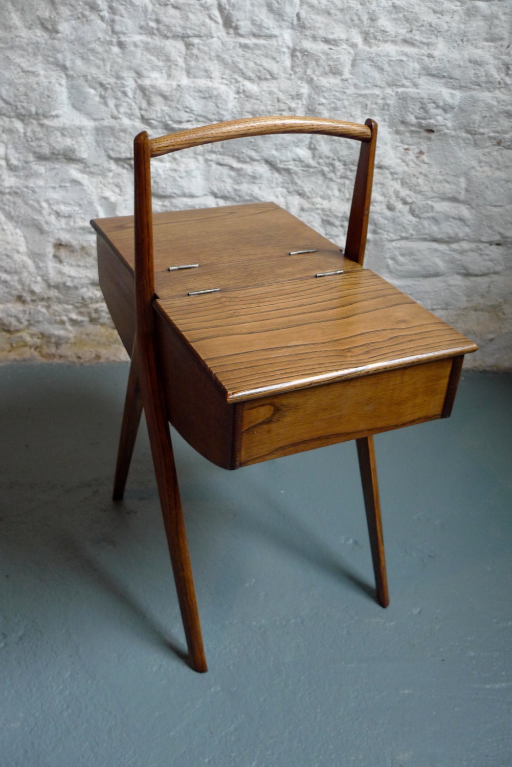 1950s Sewing / Hobby / Craft / Box / Side Table Haute Juice