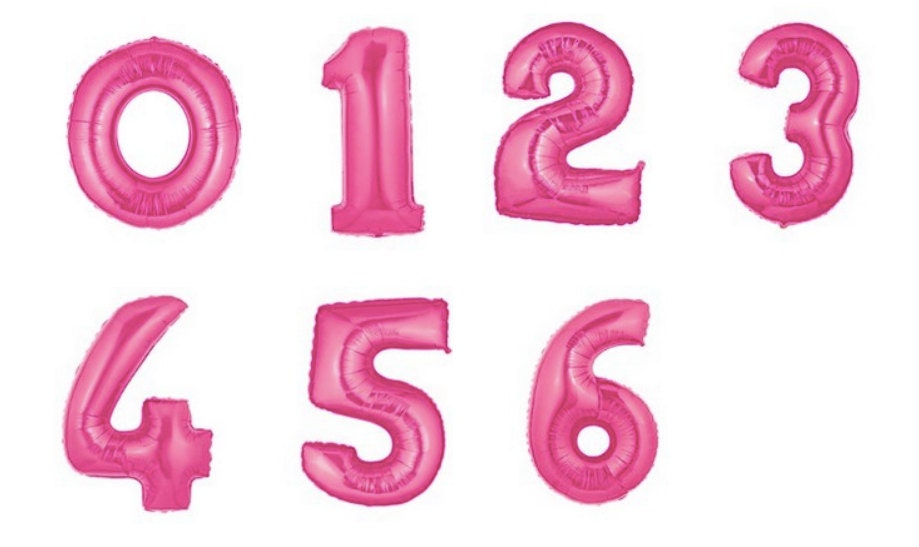 40 Pink Number Mylar Balloon // Giant Number Foil Pink