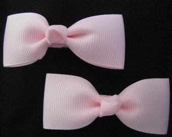 baby girl hair accessories light pink bow clips