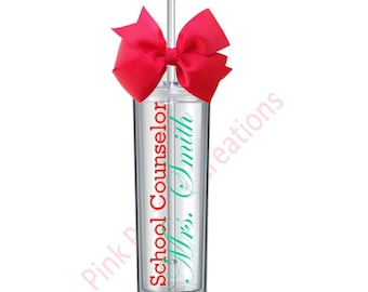 Skinny School Counselor Tumbler