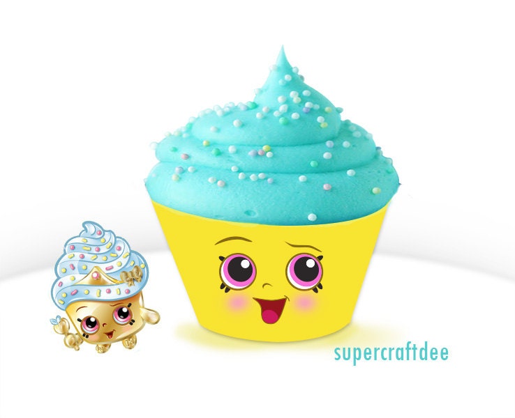 1 1/2 Cupcake Queen Cupcake Wrapper Shopkins Birthday