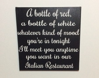 Billy Joel lyric Painted Canvas Sign - billy joel fan gift