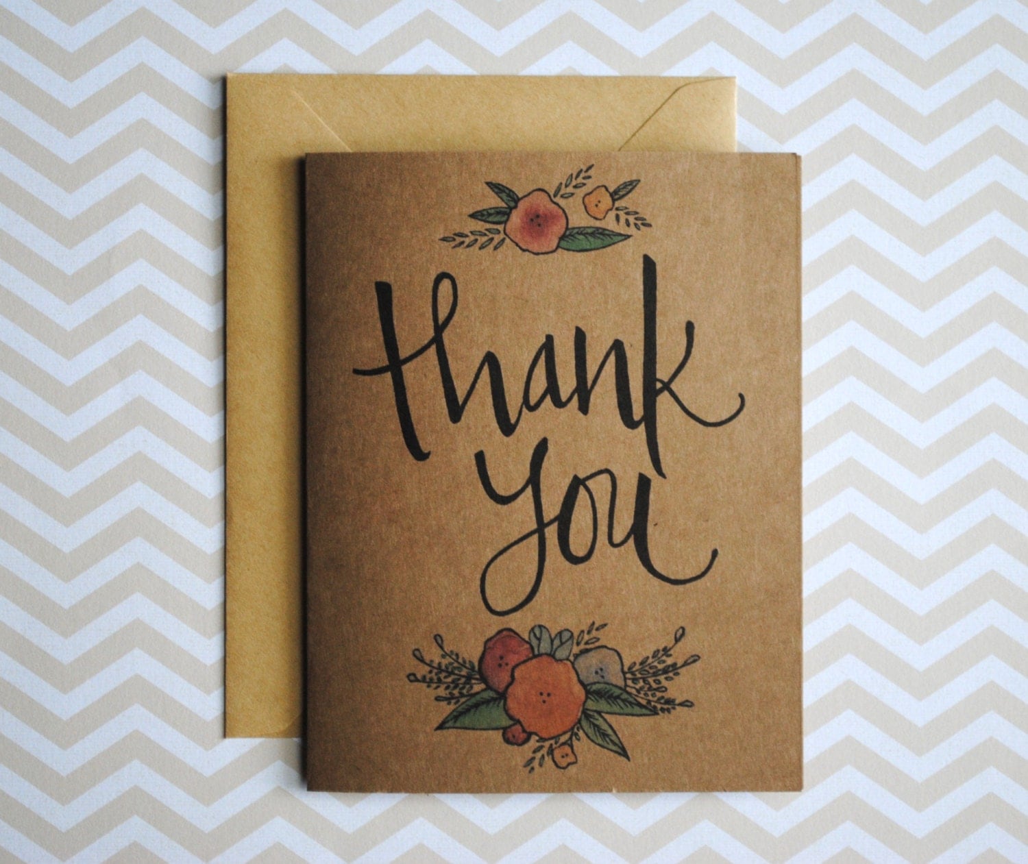 Rustic Floral Thank You Card Download