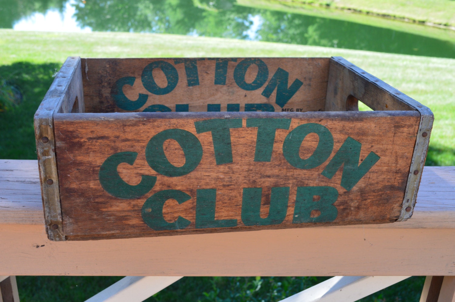 Vintage Cotton Club Wood Soda Crate
