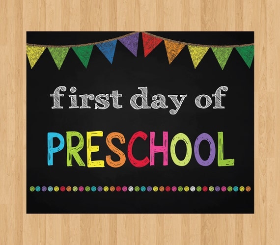 Items Similar To First Day Of Preschool Sign INSTANT DOWNLOAD First 