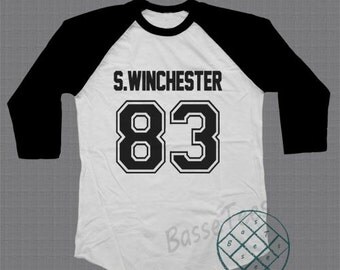 Sam supernatural shirt sam winchester tshirt baseball tee raglan tshirt unisex size S - L