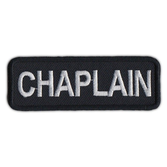 Embroidered Motorcycle Biker Jacket or Vest Patch - Chaplain - Member Rank, Position, Status  - Premium Quality 3" x 1" (SKU 1693)