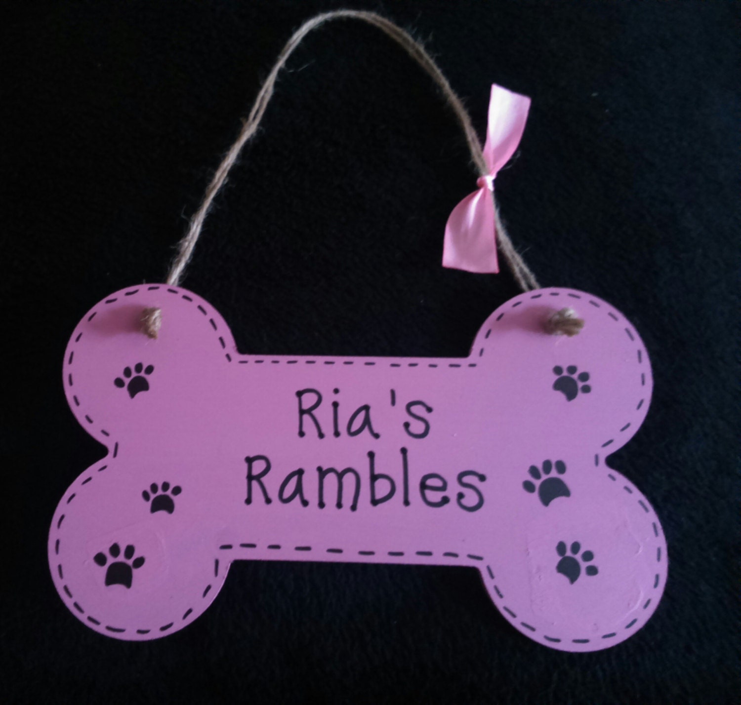 Personalised mdf dog bone plaque