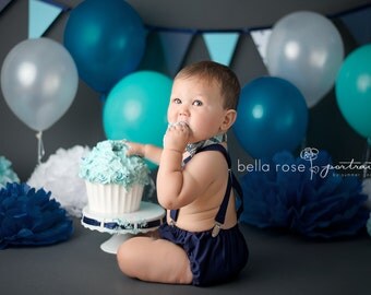 Boy cake smash outfit, baby bow tie and suspenders, tie and diaper cover, baby boy first birthday outfit, first birthday photo prop